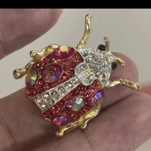 🆕️🐞 LADY BUG RHINESTONE PIN / BROOCH🐞